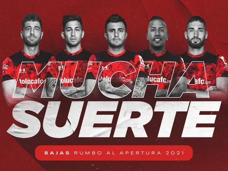 Toluca despidió a sus bajas para el Apertura 2021