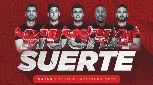 Todas las bajas del Toluca en el mercado de fichajes.