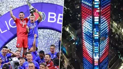 Hasta la Torre BBVA festejó con Cruz Azul (Getty Images / @JorgeTunales)