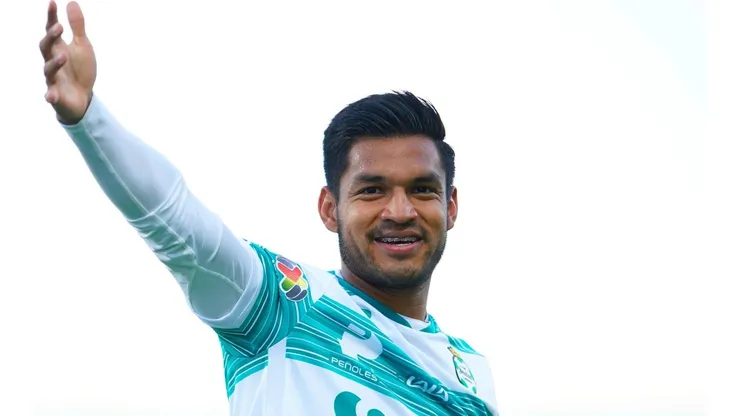Eduardo Aguirre, goleador de Santos Laguna en el Guardianes 2021. (JAM Media)