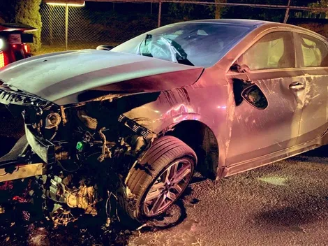 Un jugador de Tigres volcó su coche