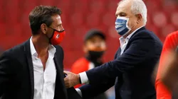 Diego Cocca y Javier Aguirre, entrenadores de Atlas y Rayados.