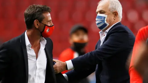 Diego Cocca y Javier Aguirre, entrenadores de Atlas y Rayados.