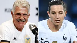 Tuca Ferretti, actual entrenador, y Florian Thauvin, posible refuerzo.