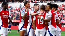 Los jugadores de Arsenal, a puro festejo.