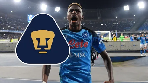 Victor Osimhen en el festejo de gol con el Napoli.