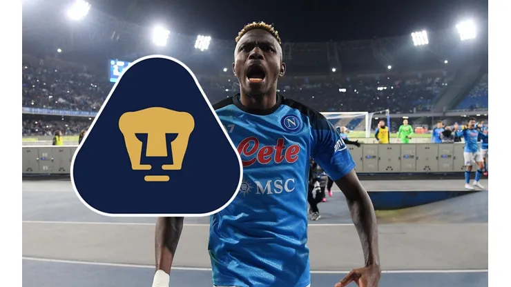 Victor Osimhen en el festejo de gol con el Napoli.