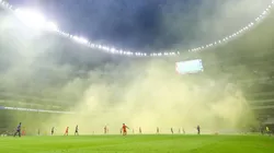El estadio Azteca durante el amistoso ante Alebrijes.