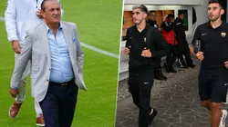 Ramón Neme Sastre y Gustavo Del Prete con Eduardo Salvio.