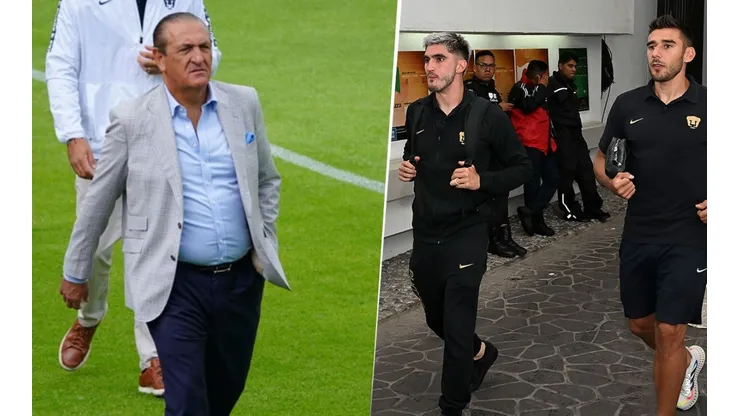 Ramón Neme Sastre y Gustavo Del Prete con Eduardo Salvio.