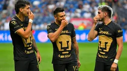 Juan Dinenno, Eduardo Salvio y Gustavo del Prete en el estadio BBVA.