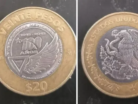 La moneda de 20 pesos de la Fuerza Aérea que se vende en 120 mil: ¿Cómo es?