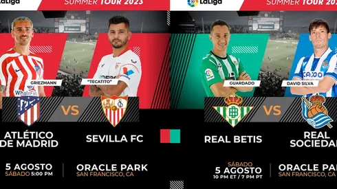 2 y 5 de agosto, las fechas en que podremos ver a cuatro grandes equipos de LaLiga en el continente americano.