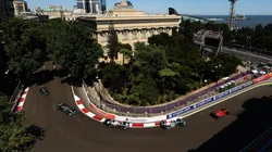 Vista de una de las curvas que ofrece el GP de Azerbaiyán.