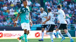 Pizarro y Gignac celebran el último gol de Tigres ante León.