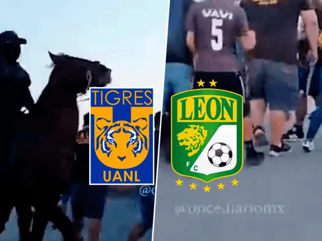 VIDEO: Violencia entre barras de Tigres UANL y León