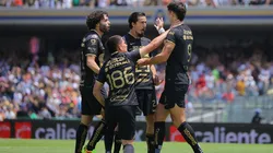 Juan Dinenno tras su gol ante Toluca.