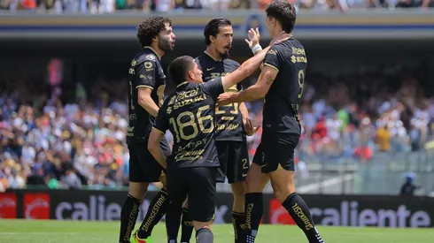 Juan Dinenno tras su gol ante Toluca.