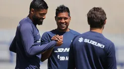Diogo de Oliveira y Jonathan Sánchez durante un entrenamiento.
