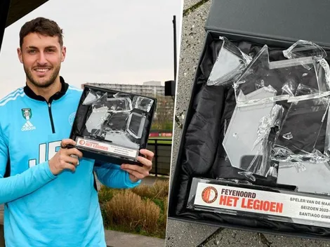 Esto hizo con su premio a mejor jugador del mes en Feyenoord