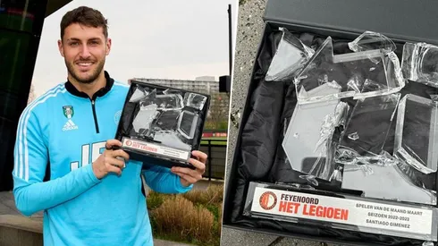 Esto hizo con su premio a mejor jugador del mes en Feyenoord