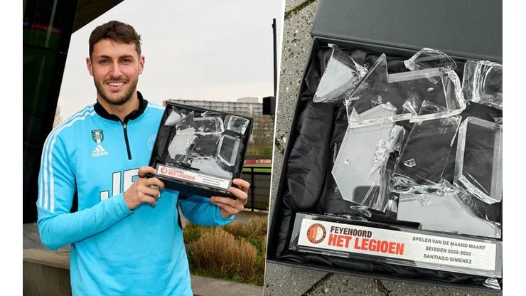 Esto hizo con su premio a mejor jugador del mes en Feyenoord