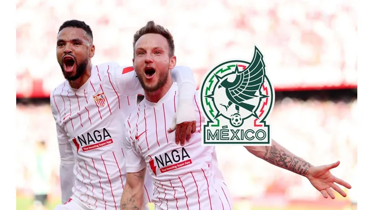 Festejo de gol de Rakitic.