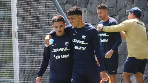 Marco García y Jorge Ruvalcaba en el entrenamiento.