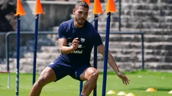 Nicolás Freire durante el entrenamiento de Pumas.