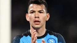 Chucky Lozano en un partido de la Serie A con el Napoli.