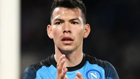Chucky Lozano en un partido de la Serie A con el Napoli.