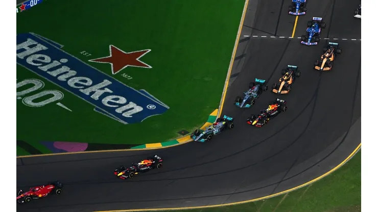 Postal de lo que fue la última largada en el GP de Australia.