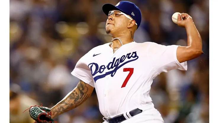 Julio Urías en la temporada 2022 de las Grandes Ligas.