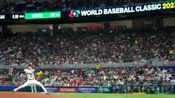 El lanzador japonés Roki Sasaki en el Clásico Mundial de Béisbol.