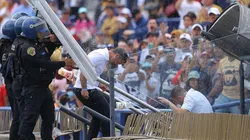 Rafael Puente en su accidentada salida de CU.