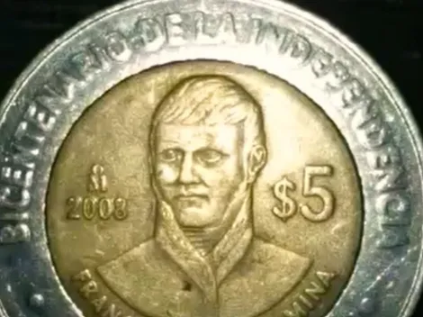 Podrías tenerla: ¿Cómo es la moneda de 5 pesos que vale 625 mil?