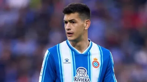 César Montes en el partido contra Celta de Vigo.