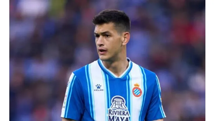 César Montes en el partido contra Celta de Vigo.