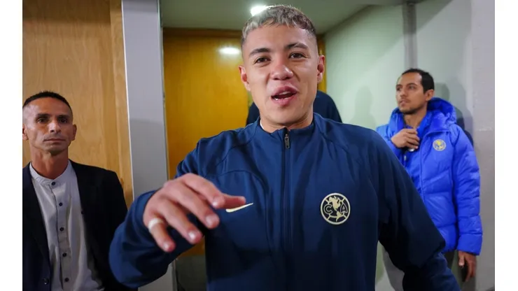 Emilio Lara con el América en el torneo Clausura 2023.