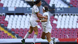 Gabriela Juárez en el festejo de su gol.