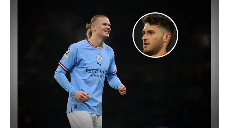 Erling Haaland en su gran demostración con Manchester City contra RB Leipzig.