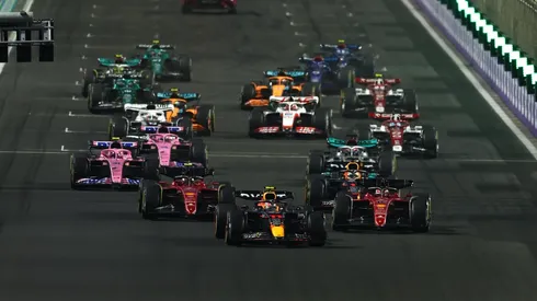 Postal de la última largada en el Gran Premio de Arabia Saudita.