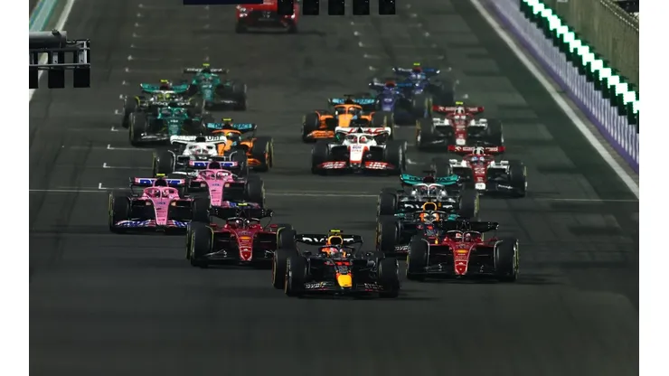 Postal de la última largada en el Gran Premio de Arabia Saudita.
