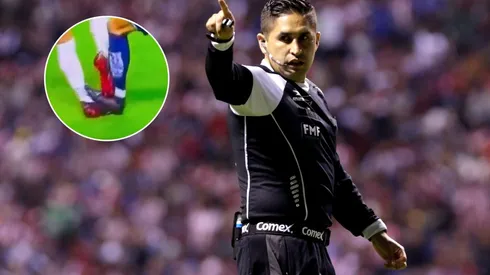 Oscar Mejía dejó pasar una entrada de Gastón Silva sobre Fernando Beltrán.