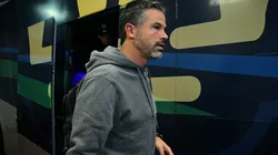 Rafael Puente en su llegada al estadio.