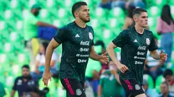 Henry Martín e Israel Reyes en una concentración de selección mexicana en 2022.
