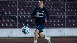 Diego Rosales en el entrenamiento del equipo.