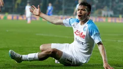 Empoli FC v SSC Napoli - Serie A Hirving Lozano of SSC Napoli reacts during the Serie A match between Empoli FC and SSC