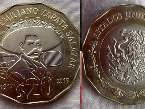 ¿Por qué esta moneda de Zapata de 20 pesos vale casi 30 mil pesos?