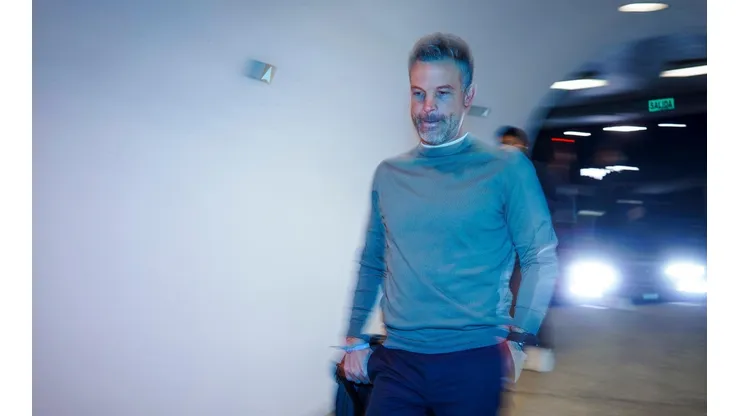 Rafael Puente en su llegada a CU ante Chivas.